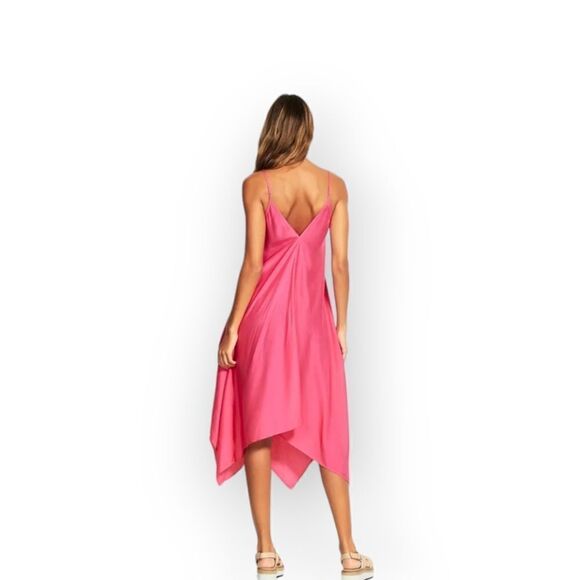 Seafolly Bandana Pink Bay Silk Blend Handkerchief Dress - Picture 2 of 16